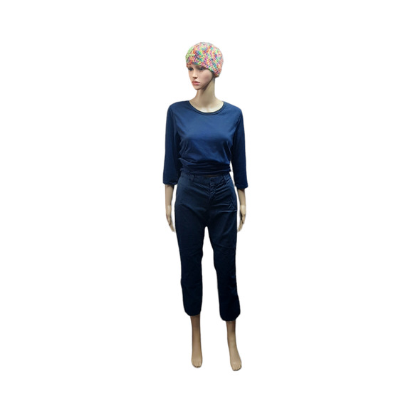 Nili Lotan Navy Cropped Pants - Picture 1 of 8